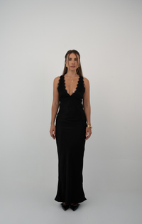 MIDNIGHT LACE SLIP DRESS