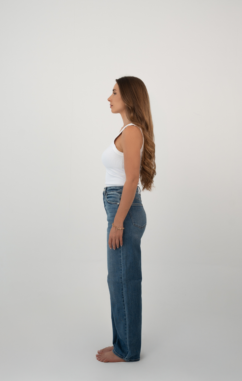 AZURE BARREL JEAN