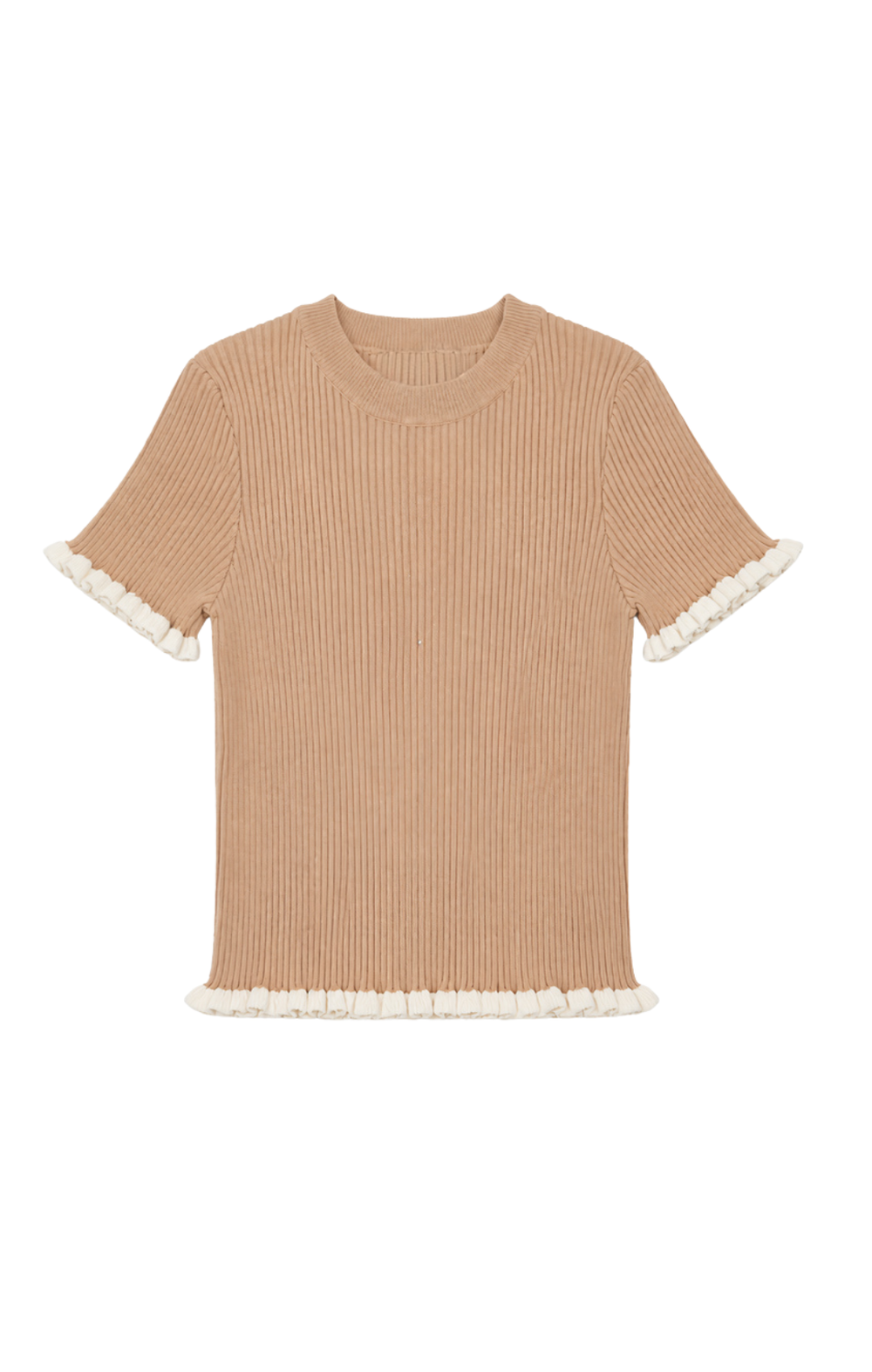 SOFT SAND RUFFLE TOP