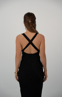 MIDNIGHT LACE SLIP DRESS