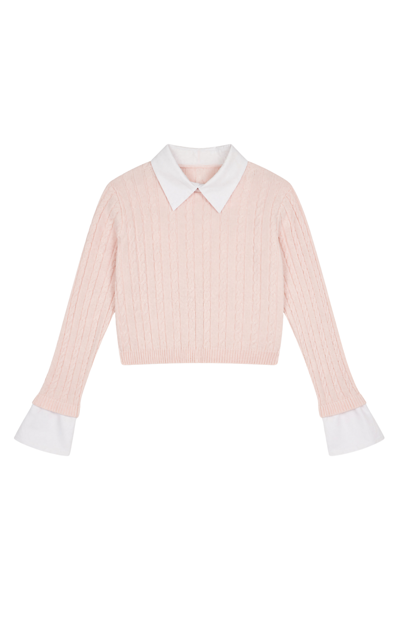 CLARA COLLARED KNIT SWEATER