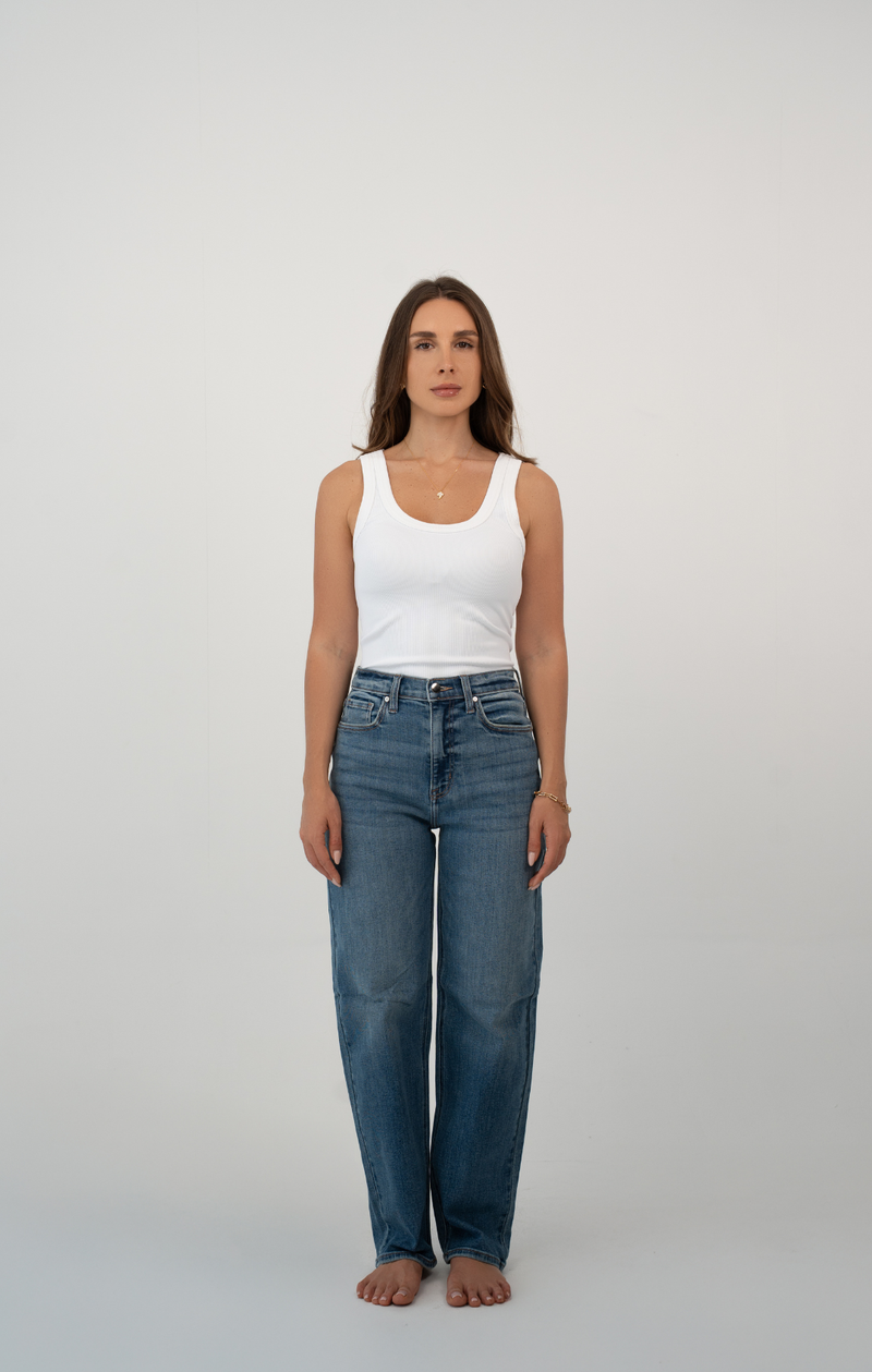 AZURE BARREL JEAN