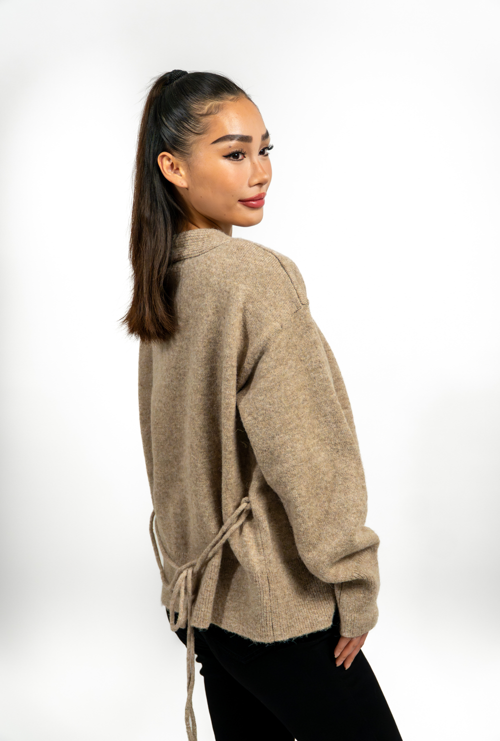 MILA TIE CARDIGAN