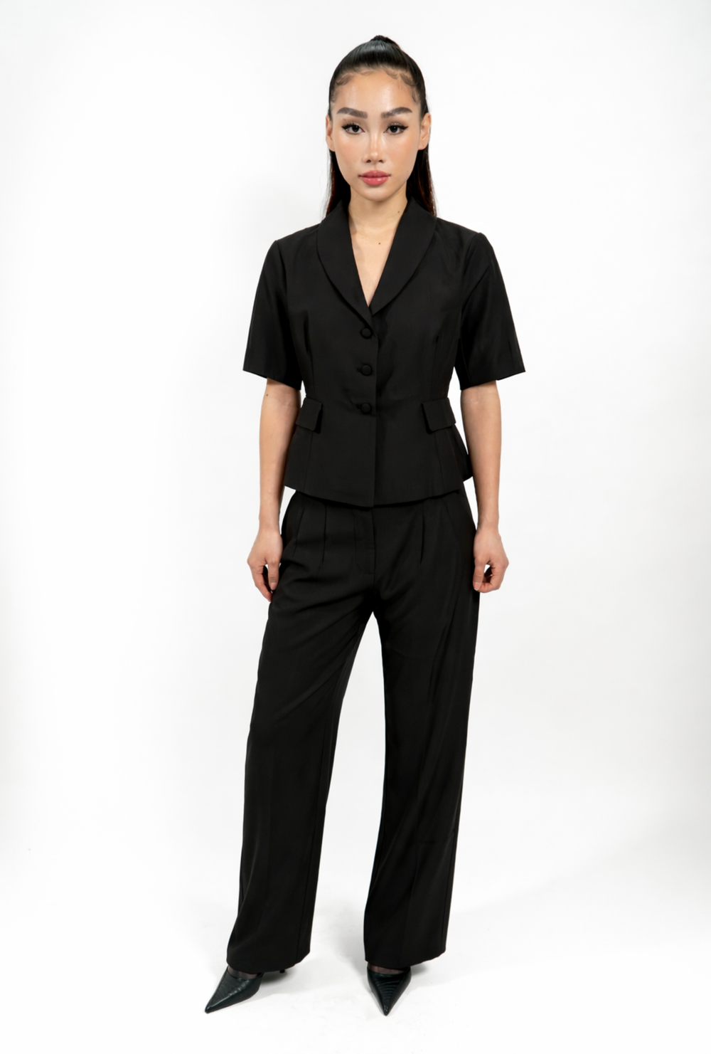 VALENCE PLEATED TROUSERS