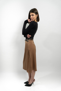 VIENNA BELTED MIDI SKIRT