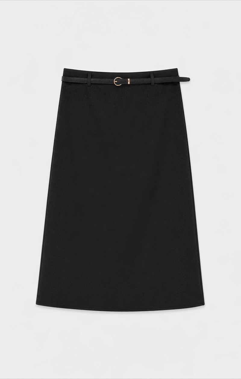 VIENNA BELTED MIDI SKIRT