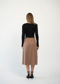 VIENNA BELTED MIDI SKIRT